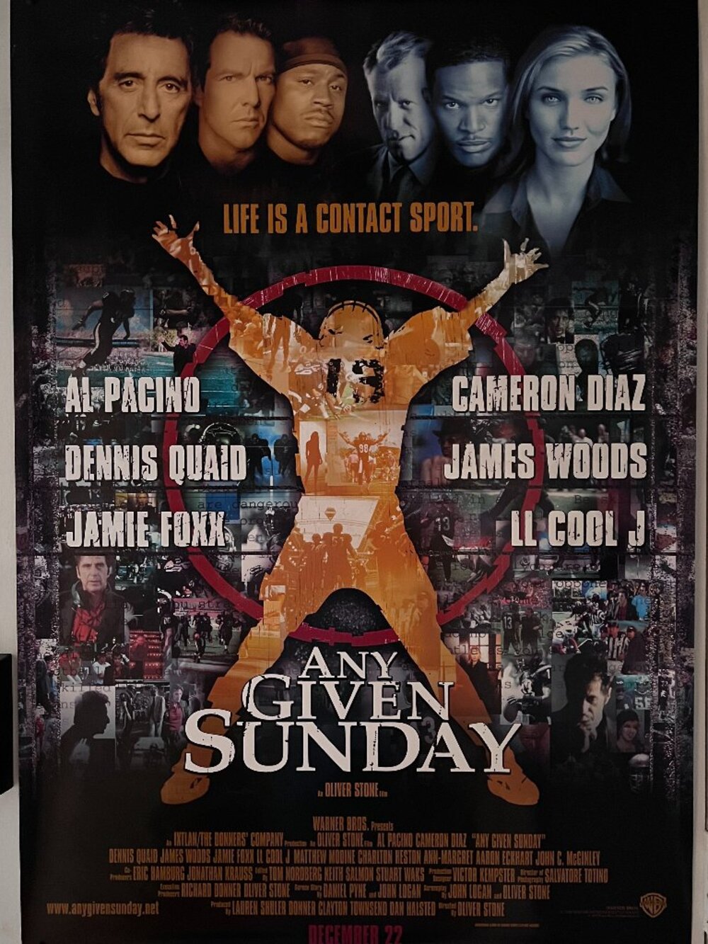 ANY GIVEN SUNDAY (1999) - ORIGINAL DOUBLE SIDED MOVIE POSTER